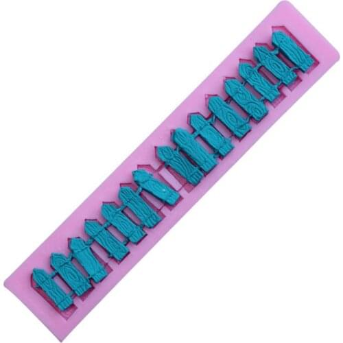 Fence Shaped Silicone Mold Sugar Paste 3D Fondant Cake Decoration Tool D400