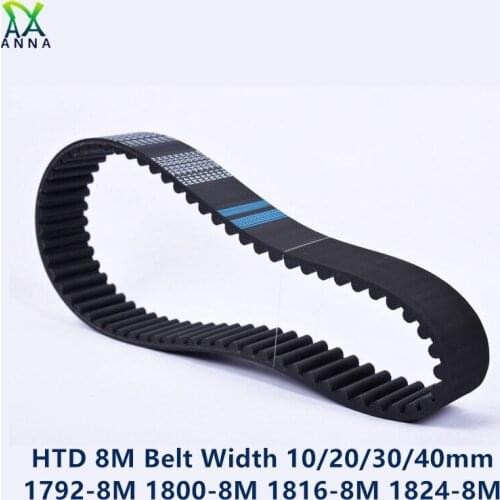 HTD 8M synchronous Timing belt C=1792/1800/1816/1824 width 10/20/30/40mm Teeth 224 225 227 228 HTD8M 1792-8M 1800-8M 1816-8M