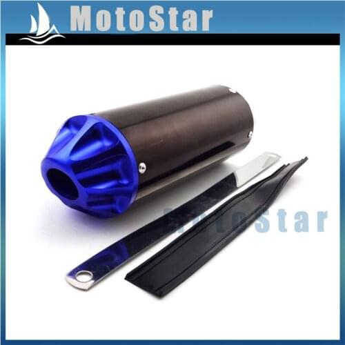 Blue Aluminum 28mm Exhaust Muffler For 50cc 70cc 90cc 110cc 125cc CRF XR 50 KLX SSR Thumpstar TTR YCF Chinese Pit Dirt Bike
