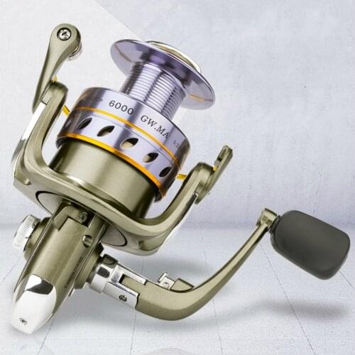 800-6000Series Pre-loading Spinning Wheel 6BB 5.14:1 Gear Ratio Metal Spinning Fishing Reel for Telescopic Rock Rod Fihsing Tool