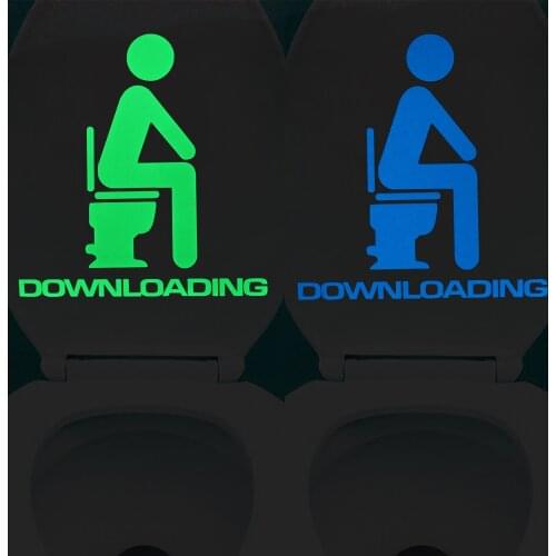 Downloading Luminous Toilet Sticker Glow in the Dark Bathroom Sticker Washroom Decoration Sticker Decal for Kids DIY Decor