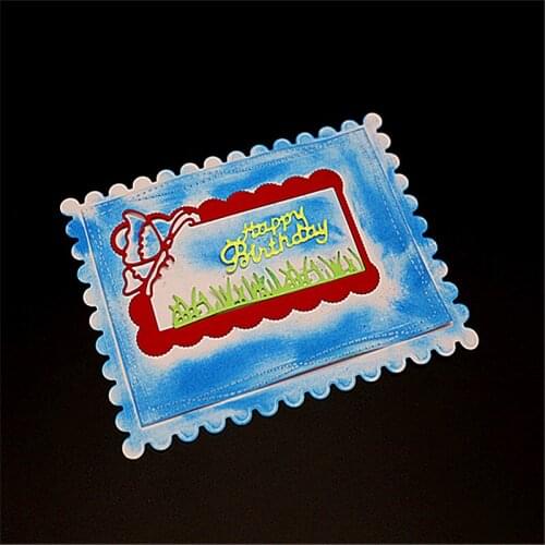 AZSG Rectangular cards Cutting Die for DIY Scrapbooking dies Decoretive Embossing Stencial DIY Decoative Cards die cutter