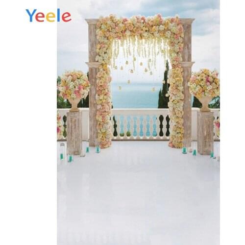 Yeele Wedding Flower Photo Wall Background Photography Baby Birthday Party Sea Landscape Backdrop For Photo Studio Photocall