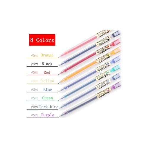 1 pc Cute color pen Bullet brush pens 8 colors 0.5 mm fine point Smooth writing, watercolor painting stationery school supplies