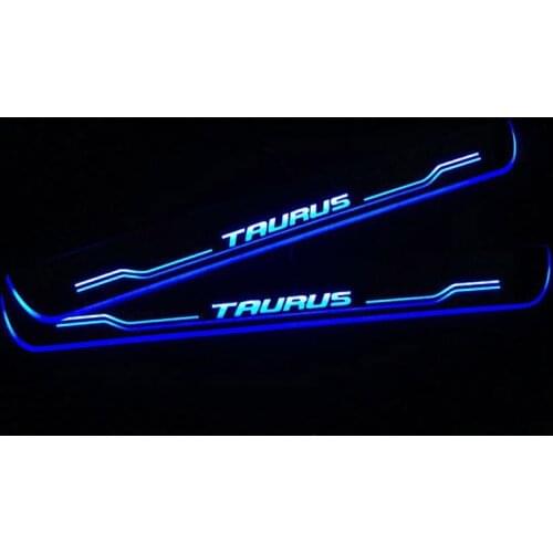 12V Welcome Pedal Lights For Ford Taurus 2015 2016 2017 2018 Pedal car Door Sill Pathway Lamps led thresholds scuff plates auto