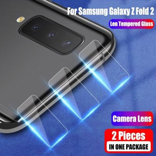 2PCS Camera Lens For Samsung Galaxy Z Fold 2 5G Ultra Slim Back Camera Lens For Samsung Galaxy Fold /Z Flip Cover Tempered Glass