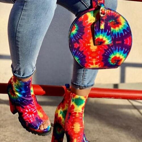 2021 Dropship Sale Leisure Party Snake Multi Tie-dye Unique Handbags Female Lady Bags Women Casual Circular Bag Purse Package