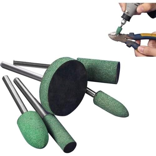5pcs Rubber Mounted Point Grinding Head For Mould Finish Polish Die Grinder Rotary Polishing Tools Rubber Grinding Heads Tools