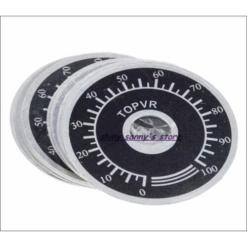 50pcs Counting Dial 0-100 Panel For Potentiometer 3590S RV24YN RV30YN WX050 WX030 WH118 WX010 WX112