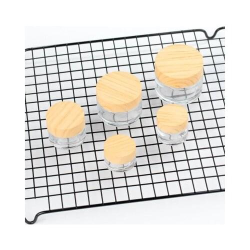 6pcs/lot 5g 10g 15g 30g 50g Frosted Glass Refillable Bottles Portable Travel Use Face Cream Container Empty Cosmetic Jar Pot