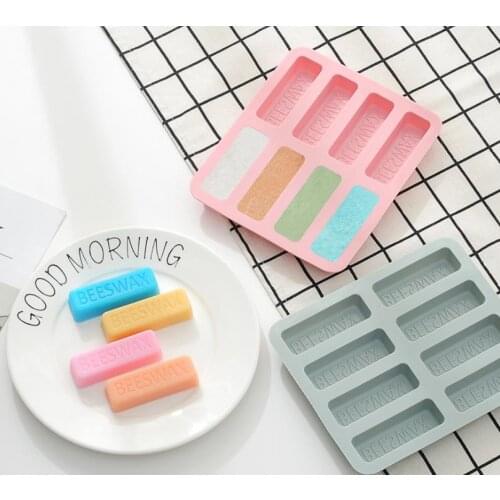 Free shipping Creative 8 even beeswax gold bar chocolate mold cake mold DIY baking mold SN3518