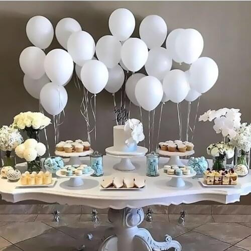 50pcs/set small matte white wedding balloons romantic proposal ceremony latex balloons birthday party arch garland decoration