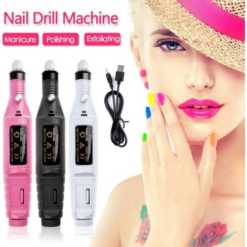 1Set Professional Electric Nail Drill Machine Kit Manicure Machine Nail Art Pen Pedicure Nail File Strong Nail Drill Tools HOT