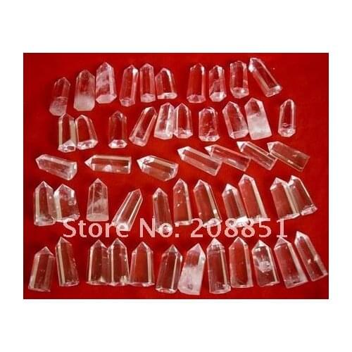 100 Pieces NATURAL CLEAR QUARTZ CRYSTAL POINTS HEALING Wholesales , Free Shipping