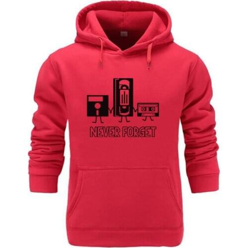 New 2019 Autumn Winter Fleece Never Forget Funny Hoodie Sweatshirt Men Fashion autumn winter Hip Hop hoodie pullover Hoody