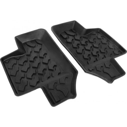 Pair Rear Floor Mat Non-Slip Rubber Door Foot Pad Fits for Jeep Wrangler JK 2 Doors 2007-2017 Car Rear Liner Door Mat New