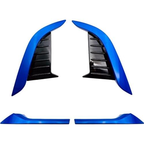 Front Fog Light Lamp Bezel Cover Trim Exterior Garnish with Front Center Grille Grill Moulding Strips Cover Trim