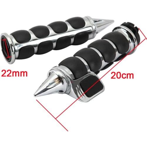 22mm Handle Motorcycle Custom Chrome Aluminum Hand Grips Chopper Cruiser Handlebar Grip
