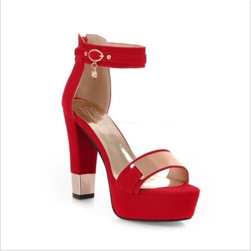 New High-heeled open-toe metal trim Heel Platform Sandals Women Wedding Shoes High Heels Gladiator Sandals Sudes Leather Sandals