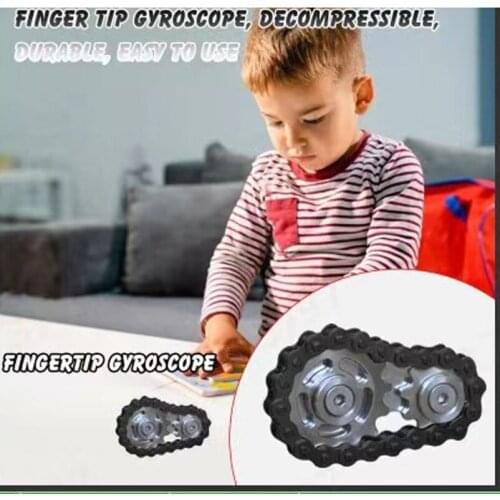 Gear chain fingertip spinning top sprocket autism stress relief toys for adults ball bearing hand toys Cure anxiety restless toy