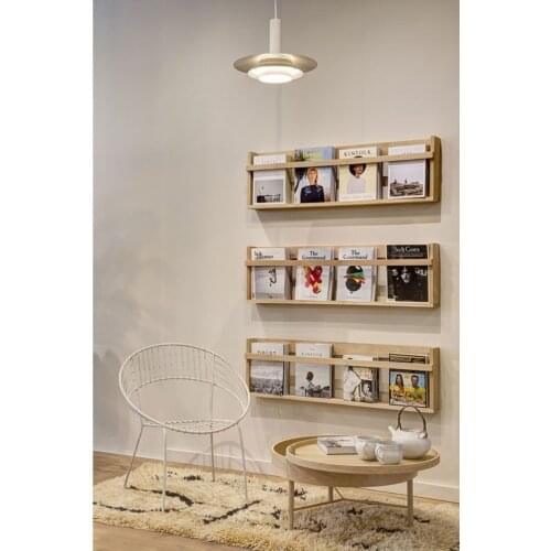 Wood Natural Solid Wall Rack Child Room Library Big size, Magazine Rack, (3 Pcs)