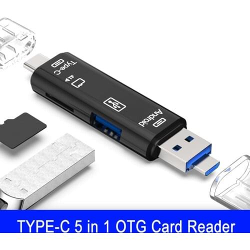 5 IN 1 TF Card Memory Adapter 3.0 For SD Card Reader Adapter For Flash Drive Multi OTG Reader For Android Type-c USB port