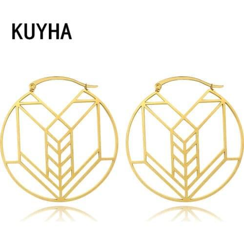 Unique Hollow Dangle Big Earrings Geometric Exquisite Carved Women Wedding Party Trendy Jewelry Ear Accessories New Arrivals