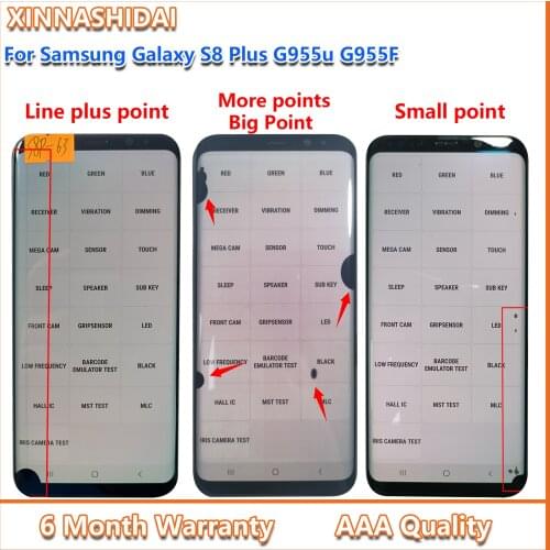 AMOLED Lcd Screen For Samsung Galaxy S8 Plus G955u G955F LCD Display Touch Screen Digitizer with Defective