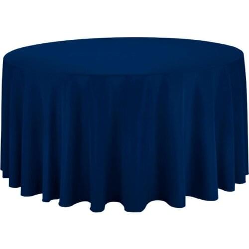 10Pcs Navy Blue Round 90" Polyester Tablecloth For Wedding Party Banquet Decoration Hotel Supplies Free Shipping
