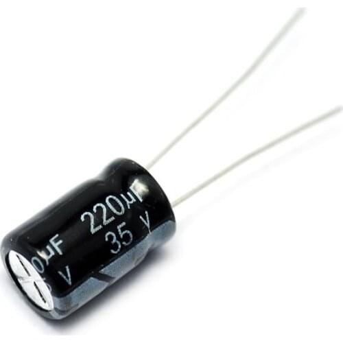 20PCS Higt quality 35V220UF 8*12mm 220UF 35V 8*12 Electrolytic capacitor
