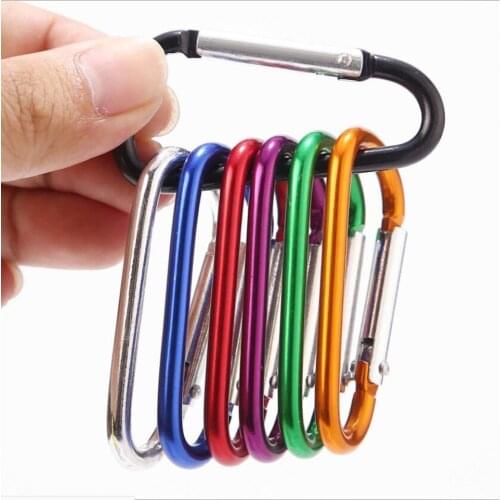 3Pcs Outdoor Screw Lock Buckle D-Shaped Carabiner Hook Keyring Clip Camping Kits Sports Rope Buckle Not For Clambing