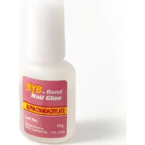 6pcs/pack 10g/bottle Nail Glue Adhesive With Brush For Sticking False Nail Tips Glitter Sequins Nail Art Decoration Tool