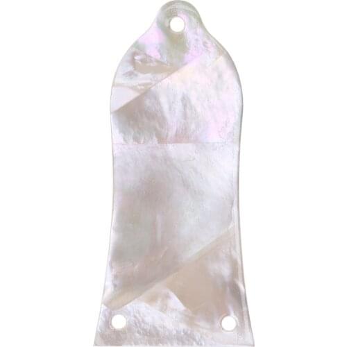 Musiclily Pro Natural Mother of Pearl 3-Hole Guitar Truss Rod Cover for China Made Epiphone Les Paul, White Pearl