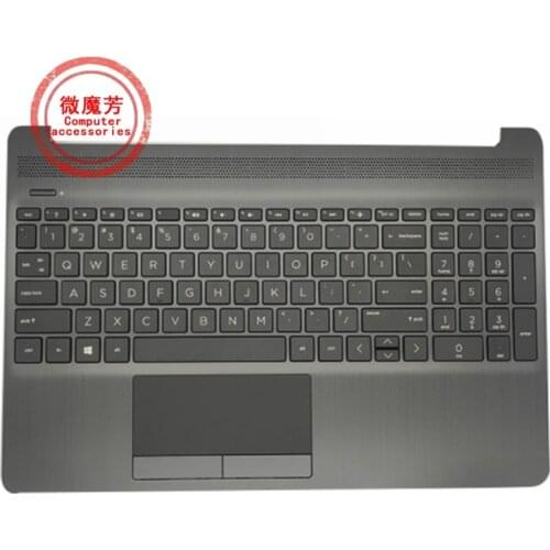 New case shell For HP 15s-d and 15s-du 15-CS laptops, gray palm rest top cover C shell American black keyboard TPN-C139 Palmrest