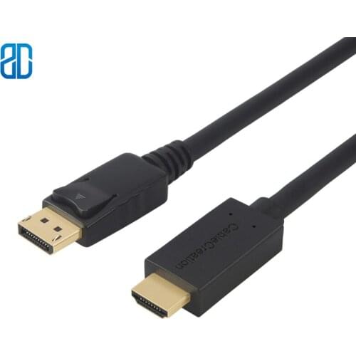 DisplayPort to HDMI Cable DP to HDMI Male to Male Adapter 4K x 2K & 3D Audio/Video Converter Black/White