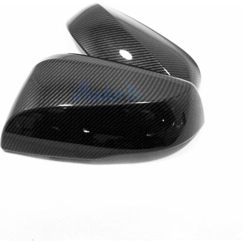 For Toyota Alphard VELLFIRE 30 2016-2019 Carbon Fiber Look Mirror Cover Rearview Overlay Garnish Moulding Panel Car Accessories