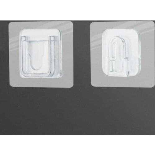 1/5/10/20/30 Pair Double Side Wall Sticky Adhesive Hooks Socket Holder Fixing Sewing Organizer Waterproof Bathroom Organizer