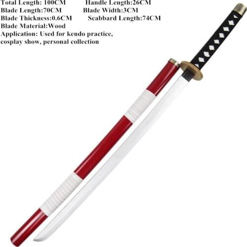 FGO Fate Grand Order Okada Izo Cosplay Wooden Sword Weapon Props Cosplay Prop Samurai Sword for Halloween Christmas Party Events