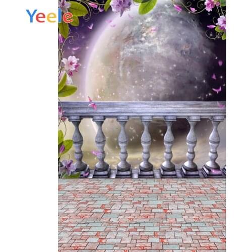 Moon Night Flower View Platform Baby Portrait Photography Backgrounds Customized Digital Photographic Backdrops For Photo Studio