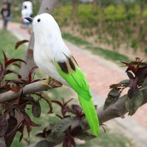 Foam& feathers artificial bird 13cm colourful feathers bird model,garden decoration toy w0600