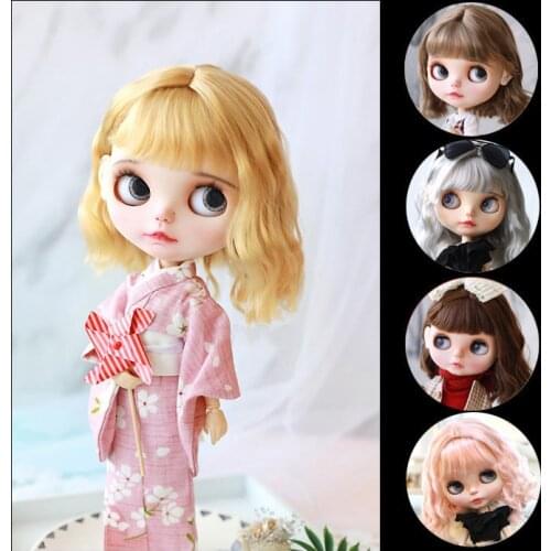 Blythes doll hair imitation imitation mohair hair fits a stylish 1/6 size hair imitation mohair hair hair with egg yolk curls