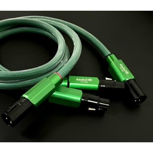 Mcintosh Hi-end 4n Copper Xlr Interconnect Audio Cable with Green Xlr Plug Cable Xlr Male To Xlr Female Cable - A Pair