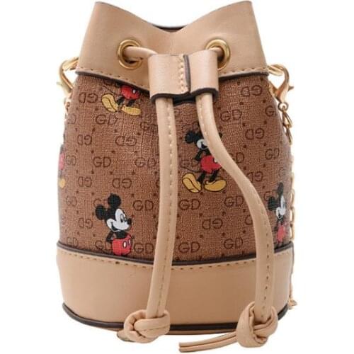 Disney Mickey Mouse Fashion Cute Girl Shoulder Messenger Bag Girls Crossbody Chain Handbag Baby Girl Mickey Bags