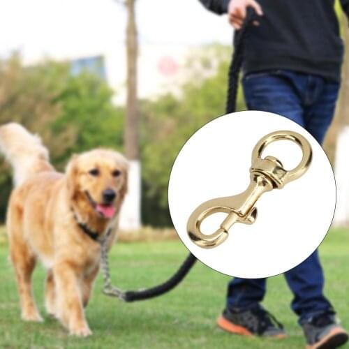 Mosquetones Y Enganches Rigging Quality Brass Trigger Hook High Strength Pet Pet Leash Rope Clip Golden Yellow Hook And