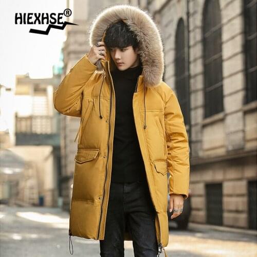 2021 Fashion men Long Down Jacket Men Fashion New Style Puffer Jacket Thicken Outdoor Warm Windproof Winter White Duck Down Coat