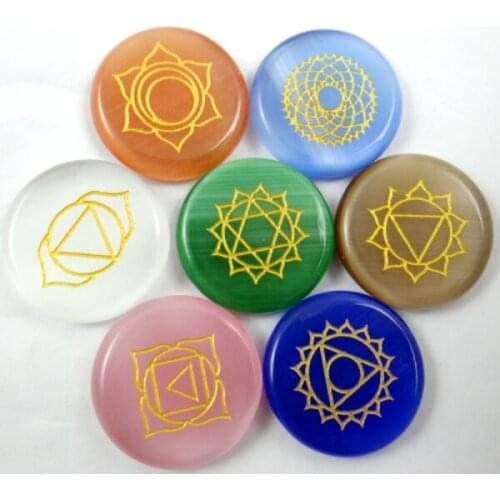 Natural Stone 7 Chakra Round Shape purple Agates Quartz Crystal lapis Charm Pendant Jewelry Making Necklace Accessories no hole