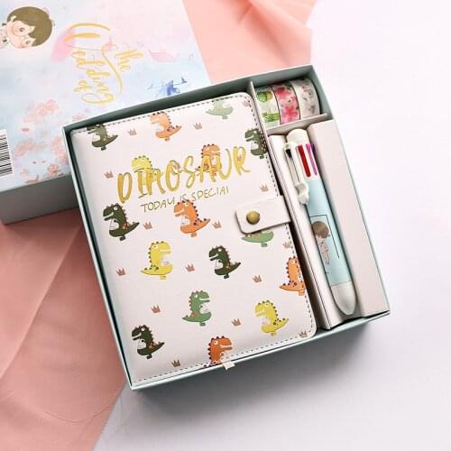 Creative Travel Notebook Journals Agenda Planner Gift Set Kawaii Note Book Stationery Diary Notepad With Pen and Washi Tape Box