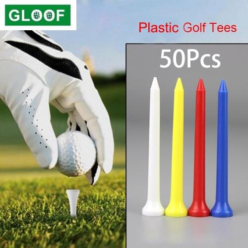 50Pcs/Set PE Plastic Golf Tee Tees Replacement Driving Range Hitting Trainer Club Accessories Multicolor Golf Holder