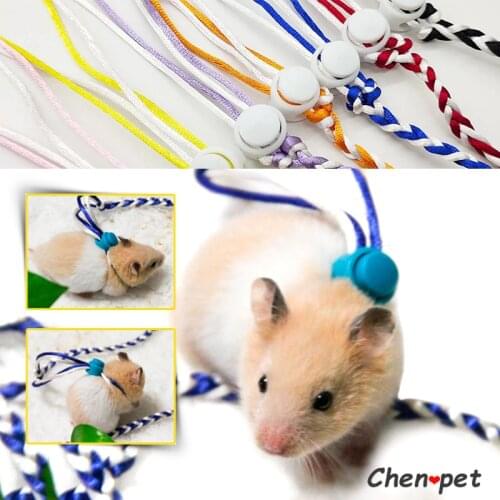 Small Pet Leashes Colorful Handmade Hamster Leash Small Animal Accessories for Guinea Pig Rabbit Rat