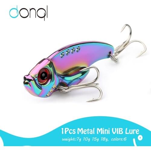 DONQL Metal VIB Fishing Lure Fishing Baits Crankbait Wobblers Spinner Hard Lures With Treble Hook Swimbait Tackle Bass Bait